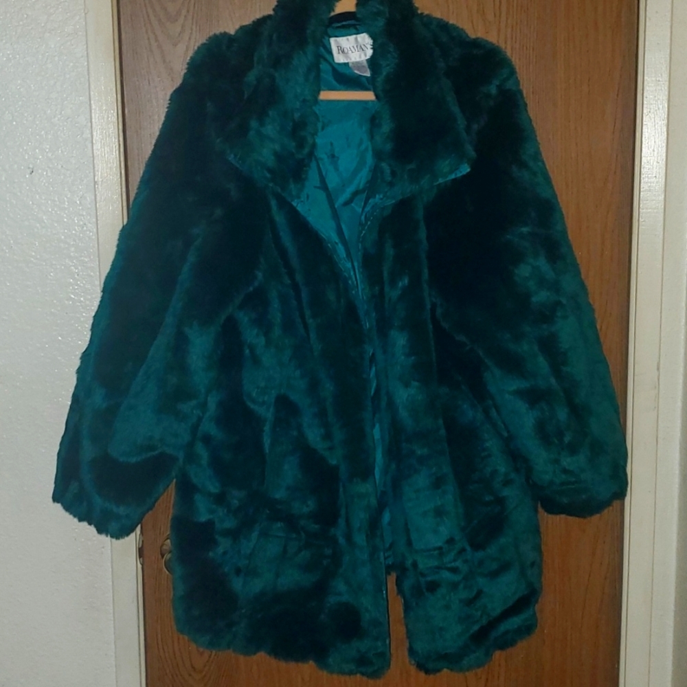 Emerald Green Fur Coat